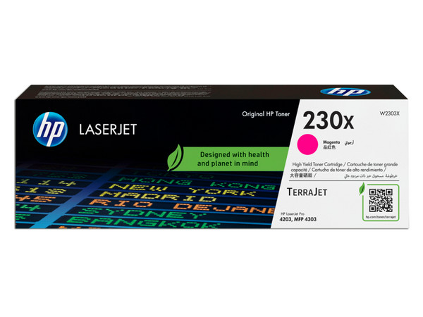 Cartucho de Tóner HP 230X Magenta Laserjet Original (W2303X).