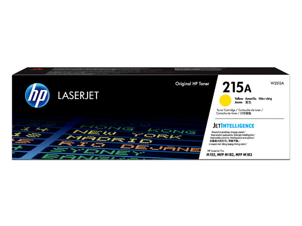 Cartucho de Tóner HP LaserJet 215A, Amarillo, Modelo: W2312A.