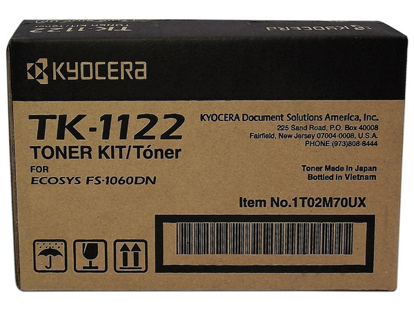 Cartucho de Tóner Kyocera Negro, Modelo: TK-1122.