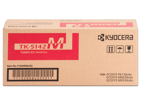 Cartucho de Tóner Kyocera, Color Magenta, Modelo: TK-5142M.