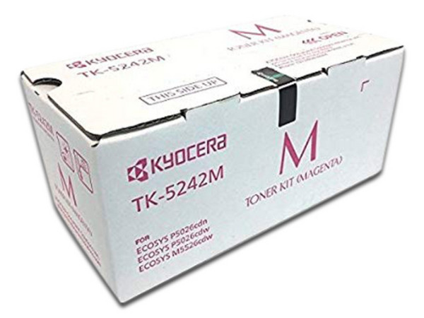 Cartucho de Tóner Kyocera Magenta, Modelo: TK-5242M.