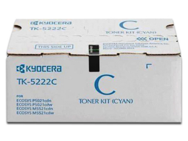 Cartucho de tóner Kyocera, Cian, Modelo: 1T02R9CUS1