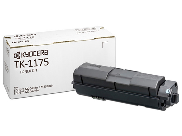 Cartucho de Tóner Kyocera, Color Negro, Modelo: TK-1175.
