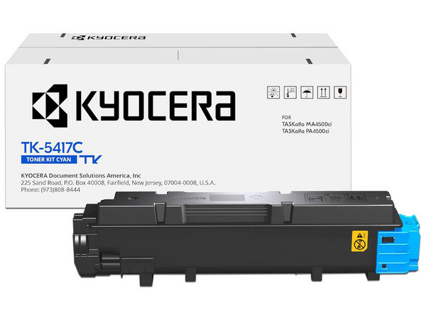 Cartucho de Tóner Kyocera TK-5417c Cyan, Modelo: 1T02Z7CUS0.
