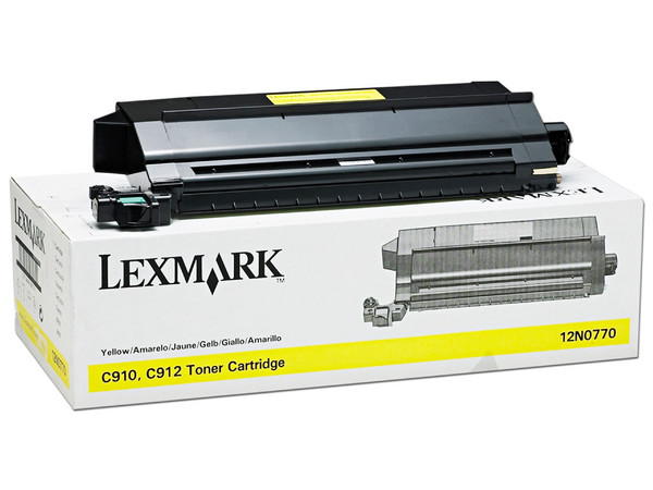 Cartucho de Tóner Lexmark Amarillo, Modelo: 12N0770
