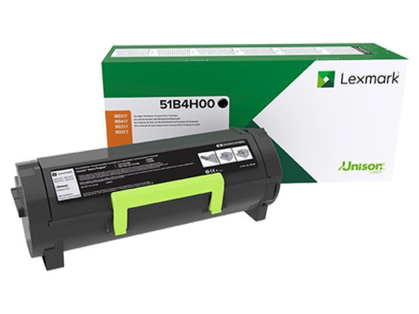 Cartucho de tóner Lexmark, Negro, Modelo: 51B4H00