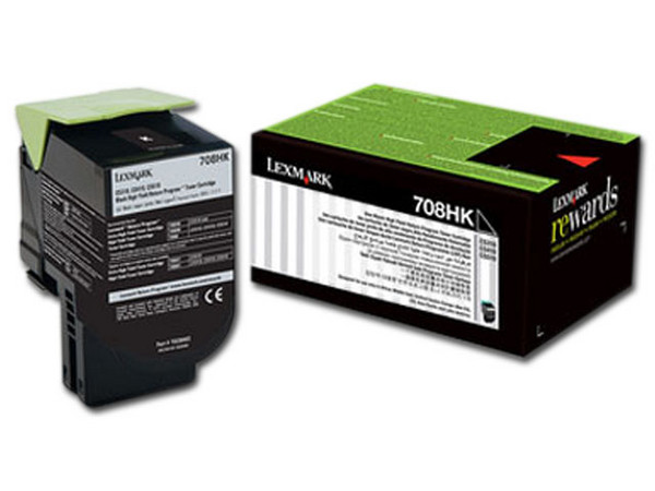 Cartucho de Tóner Lexmark Negro, Alto Rendimiento, Modelo: 70C8HK0