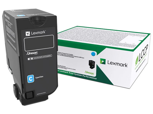 Cartucho de Tóner Lexmark para CS725, Alto Rendimiento. Color Cian. Modelo: 74C4HC0.
