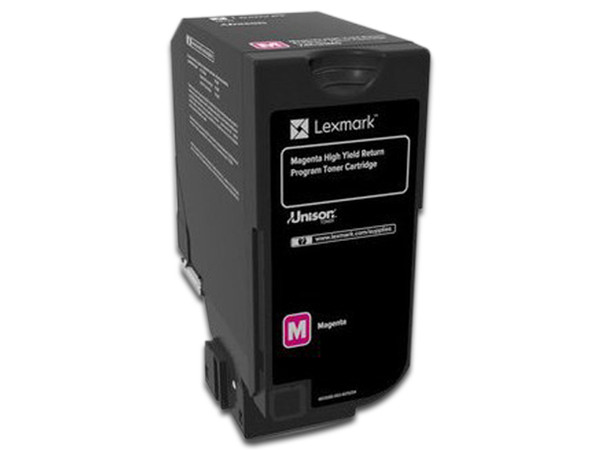 Cartucho de Tóner Lexmark Alto Rendimiento Magenta, Modelo: 74C4HM0