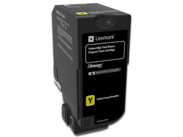 Cartucho de Tóner Lexmark Alto Rendimiento Amarillo, Modelo: 74C4HY0