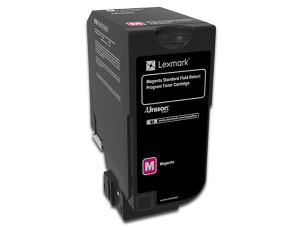 Cartucho de tóner Lexmark, Magenta, Modelo: 74C4SM0