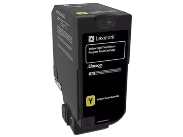 Cartucho de tóner Lexmark, Amarillo, Modelo: 74C4SY0