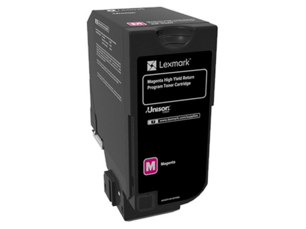 Cartucho de Tóner Lexmark CX725 Magenta de alto rendimiento Modelo: 84C4HM0.