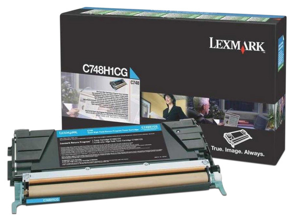 Cartucho de Tóner Lexmark C748 Cian, Modelo: C748H1CG.