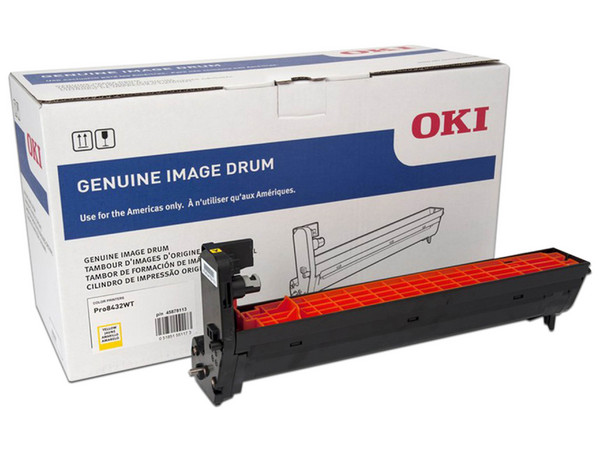 Tóner Okidata C19 Amarillo.Compatible con impresoras Okidata Pro8432WT, ofrece alta calidad de impresión y rendimiento confiable para trabajos de impresión a color.