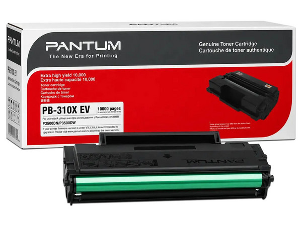 Cartucho de Tóner de Alto Rendimiento Pantum PB-310XEV, Rendimiento de hasta 10,000 Páginas. Color Negro.