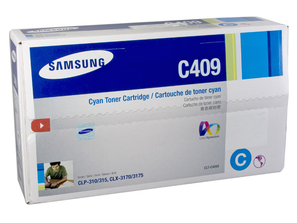 Cartucho de Tóner Samsung Cian, Modelo:CLT-C409S