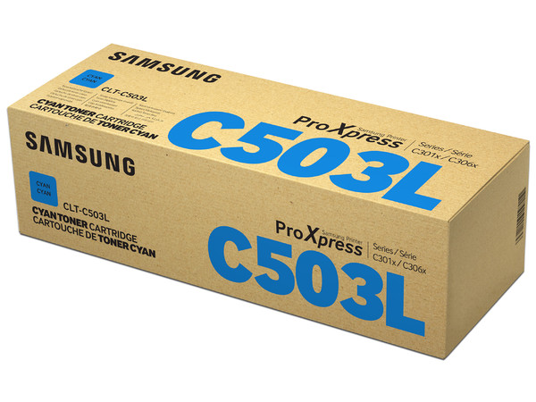Cartucho de tóner Samsung, Cian, Modelo: CLT-C503L