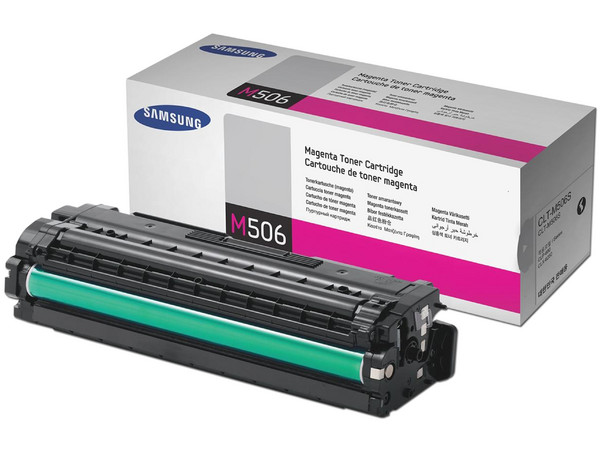 Cartucho de Tóner Samsung, Magenta, Modelo: CLT-M506S.