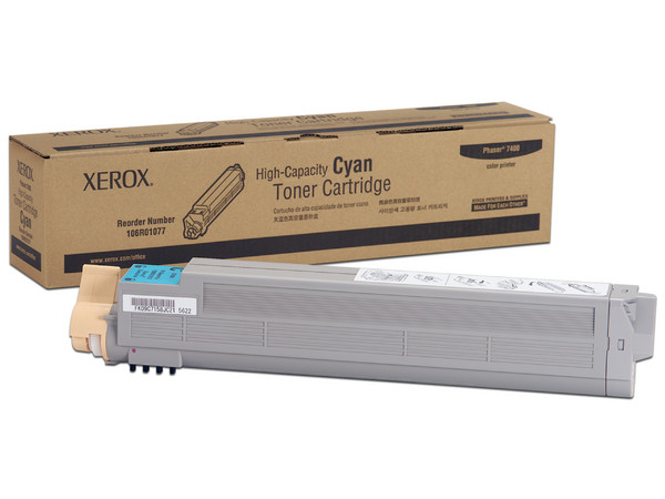 Cartucho de tóner Xerox, Cian, Modelo: 106R01077