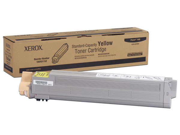 Cartucho de Tóner Xerox, Amarillo, Modelo: 106R01152.