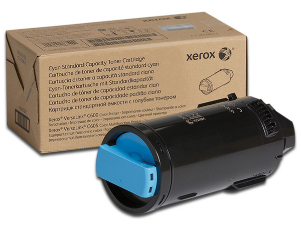 Cartucho de toner de alto rendimiento Xerox, modelo: 106R03881, color cian, hasta 5,200 páginas.