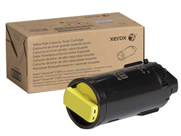 Cartucho de tóner Xerox color amarillo, modelo: 106R03910.