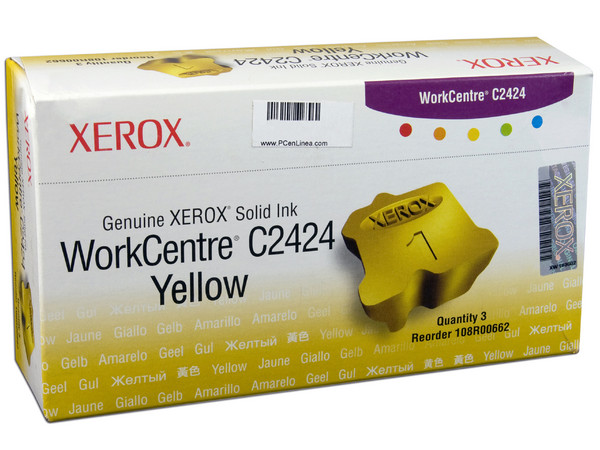 XEROX Tinta sólida Amarillo (Pack 3) (3.400 páginas) Para WorkCentre C2424
