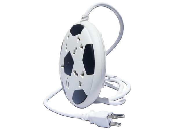 Supresor de Picos VICA, 4 Contactos NEMA 5-15P, 800W, 120V, 2 USB Tipo A. Diseño de Futbol.