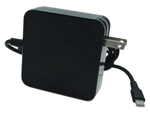 Cargador Para Laptop Genérico AC-USBC-65WB de 65W, 20V/3.25A, USB Tipo C. Color Negro.