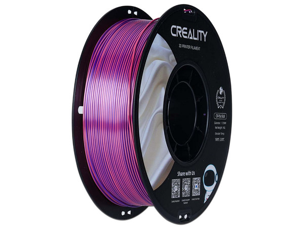 Rollo de Filamento Creality de PLA de 1.75mm, 1Kg. Color Rosa y Purpura.