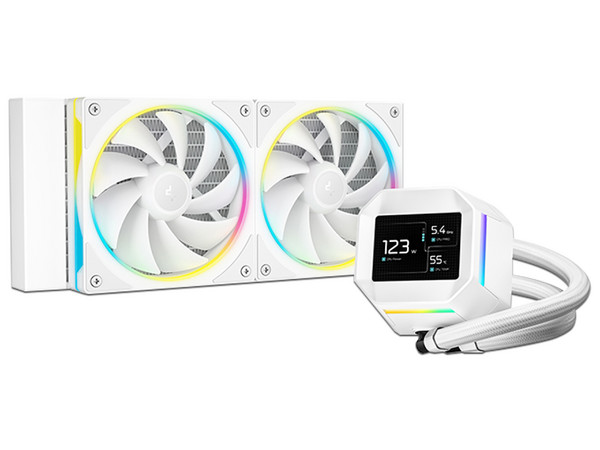 Sistema de Enfriamiento Líquido DeepCool LM240 WH , 240mm, ARGB. Color Blanco.