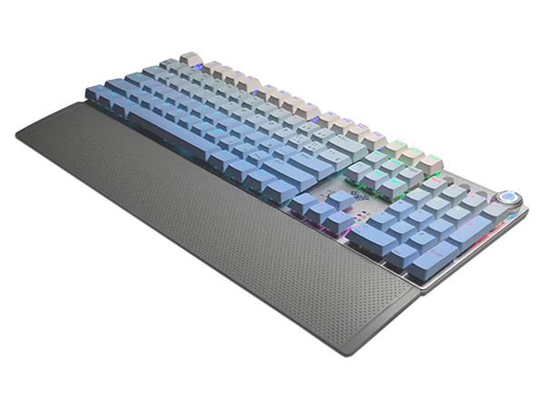 Teclado Mecánico Inalámbrico AULA F2088 AIR, RGB, Bluetooth, Receptor USB, USB Tipo C. Color Azul y Blanco. (Versión en Español).