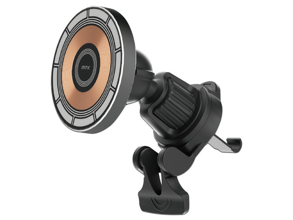 Soporte Magnético MTK TA0427, Carga de 15W, Para Ventanilla de Auto. Color Negro.