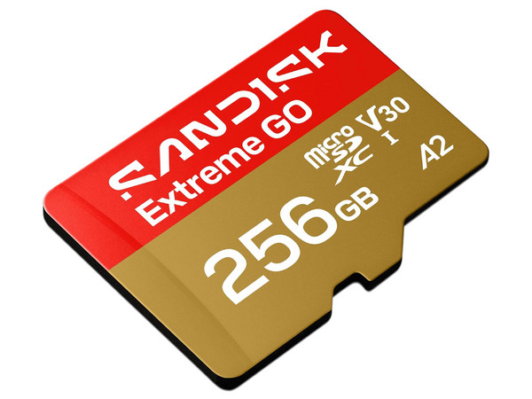 Memoria Sandisk MicroSDXC Extreme GO de 256 GB, Lectura 240 MB/s, Escritura 160 MB/s.
