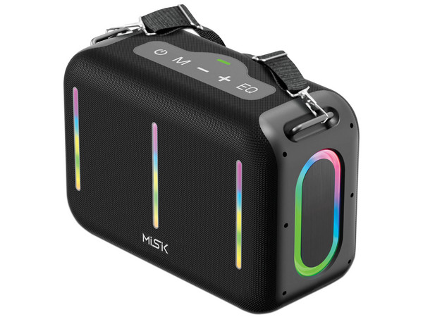 Bocina Portátil Misik MS298, 30000 Watts RMS, Batería recargable, Radio FM, USB/SD. Color Negro.