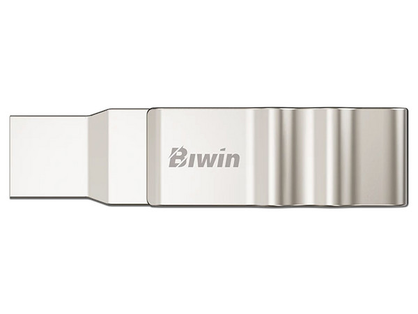 Unidad Flash USB Dual Biwin UD150 de 128GB, USB Tipo C y Tipo A. Color Plata.