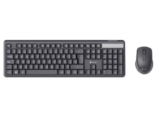 Kit de Teclado y Mouse Inalámbrico Nextep Pro, Operación Silenciosa, Receptor USB. Color Negro.