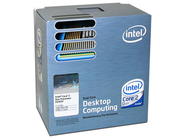 Procesador Intel Core 2 Duo E6420 a 2.13 GHz, Socket LGA 775, BUS de 1066MHz, 4MB L2 Cache, Dual Core, EM64T