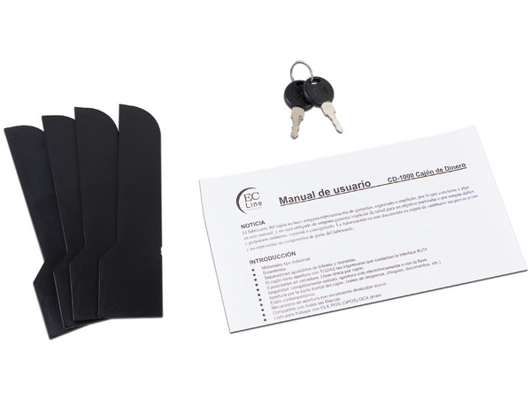 Cajón para Dinero EC Line EC-CD-100M-II-G, Capacidad para 5 Billetes y 7 Separadores para Monedas, RJ-11.