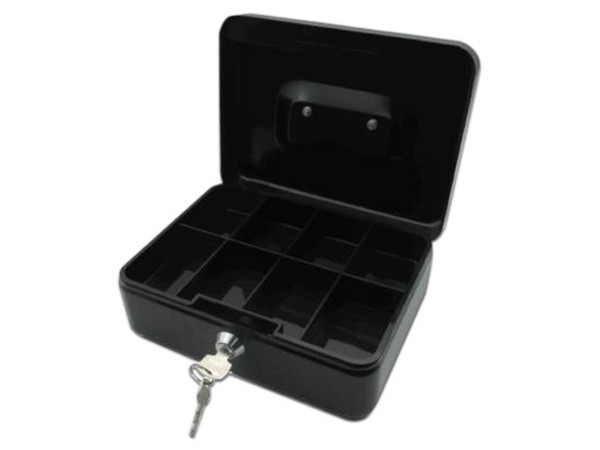 Cajón de dinero portátil mediano Nextep NE-160, color negro.