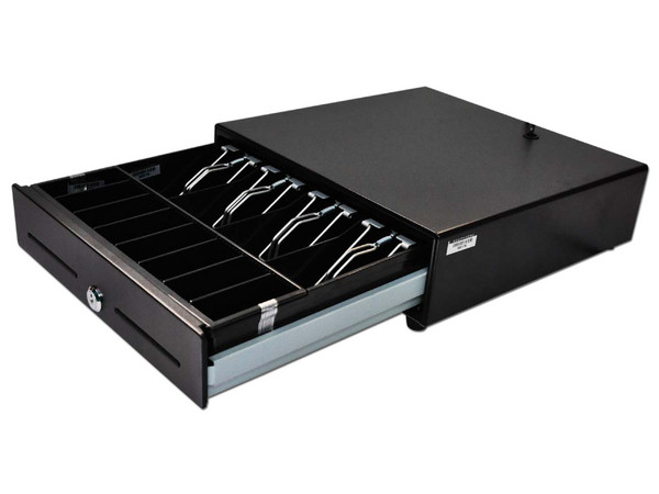 Cajón para Dinero POSLine Subarasi MB2000 para Punto de Venta, RJ-12. Color Negro.