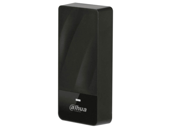 DAHUA ASR1200E, Lector de Tarjetas Mifare 13.56 MHz, IP66, Para Exteriores, Conexión Wiegand/RS485, Indicador de Luz y Sonido.