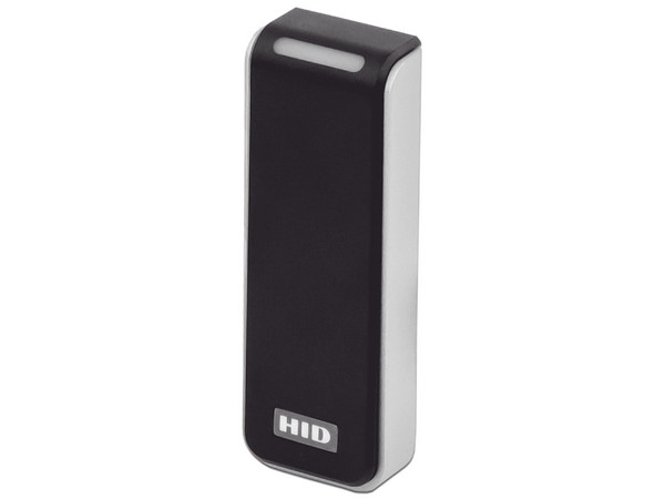 Lector de tarjeta HID R20F, Wiegand, OSDP, Pigtail, Color negro.