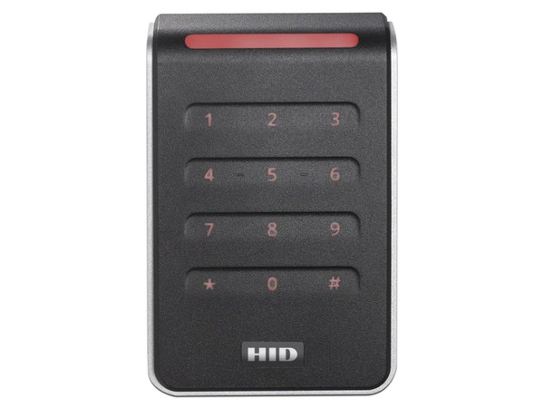 Lector de control de acceso HID R40 con teclado SIGNO Estandar Multitecnologia, Color Negro.