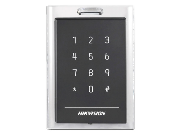 Lector de Tarjetas Hikvision MIFARE y Contraseñas, Conexión Wiegand y RS-485, Indicador LED.
