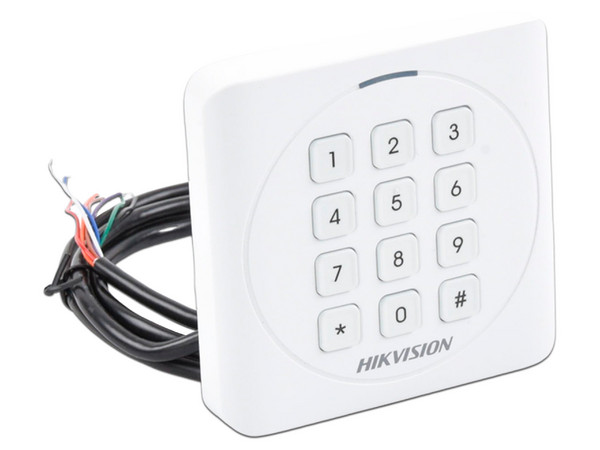 Lector de Tarjetas Hikvision PROX EM y Contraseñas, exterior IP65, compatible con cualquier panel.