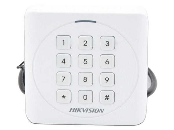 Lector de Tarjetas Hikvision PROX EM y Contraseñas, exterior IP65, compatible con cualquier panel.