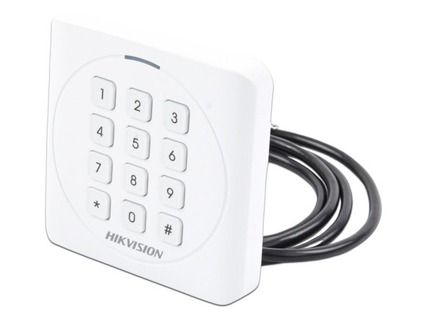 Lector de Tarjetas Hikvision PROX EM y Contraseñas, exterior IP65, compatible con cualquier panel.