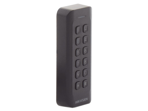 Lector de Tarjetas PROX EM Hikvision DS-K1802EK, exterior IP65, Wiegand, compatible con cualquier panel, Indicador LED.